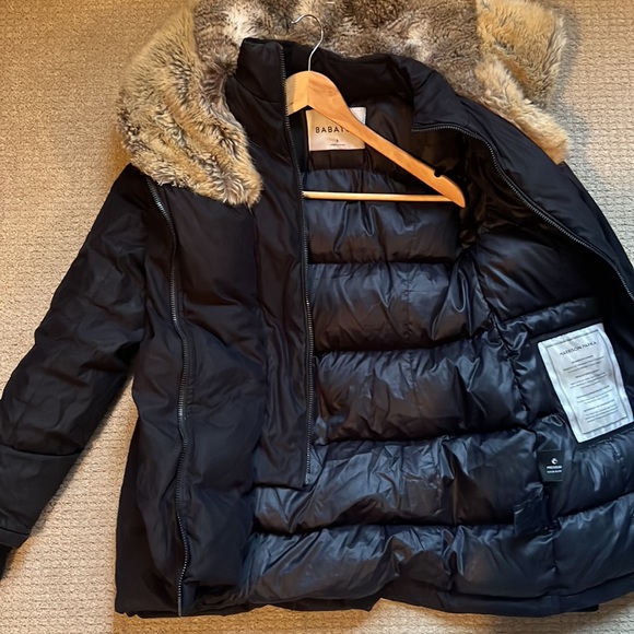 Babaton Harrison faux-fur parka in Navy blue , size S - Picture 5 of 8